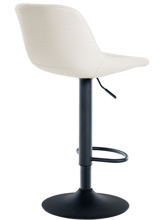 Conjunto de 2 bancos altos Loft em pele sintética, creme