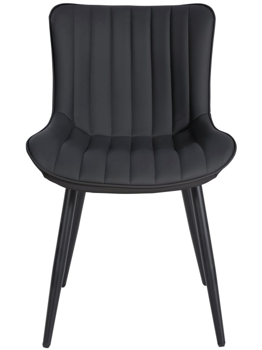 Cadeira Largo em pele sintética, preto