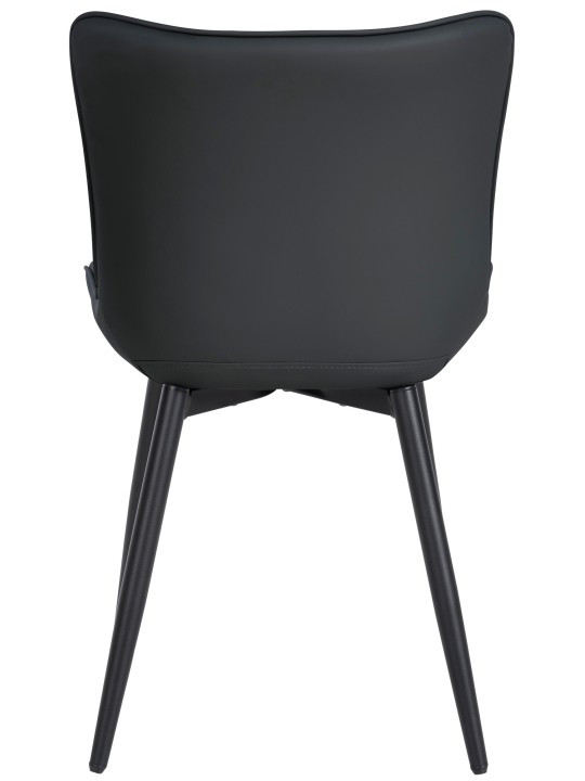 Cadeira Largo em pele sintética, preto