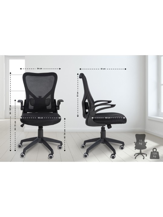 Cadeira de escritório Hudson, preto