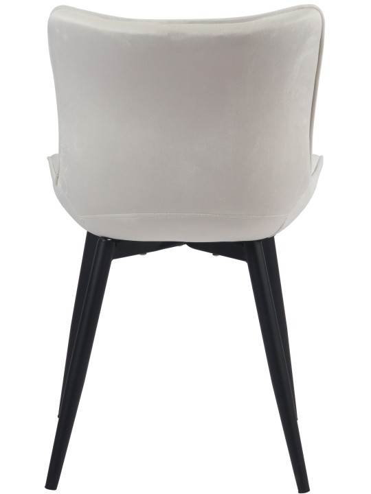 Cadeira de veludo Brady, creme