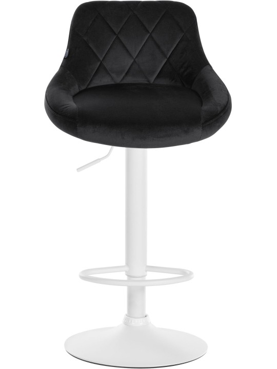 Banqueta alta Lazio veludo, preto