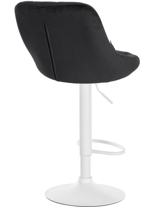 Banqueta alta Lazio veludo, preto