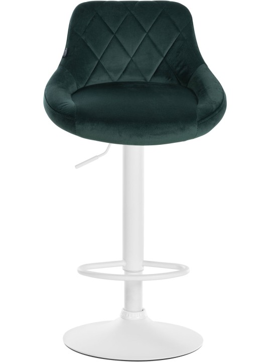 Banqueta alta Lazio veludo, verde escuro