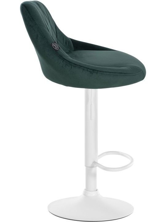 Banqueta alta Lazio veludo, verde escuro