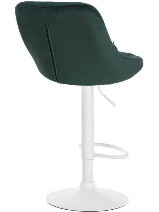 Banqueta alta Lazio veludo, verde escuro