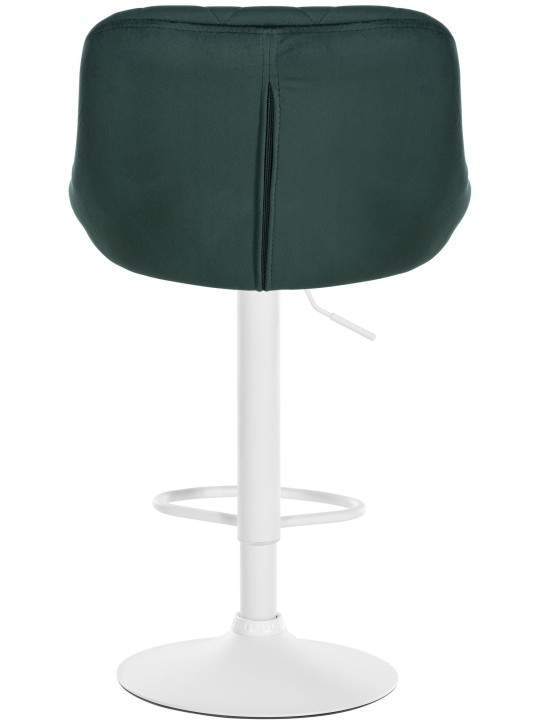 Banqueta alta Lazio veludo, verde escuro
