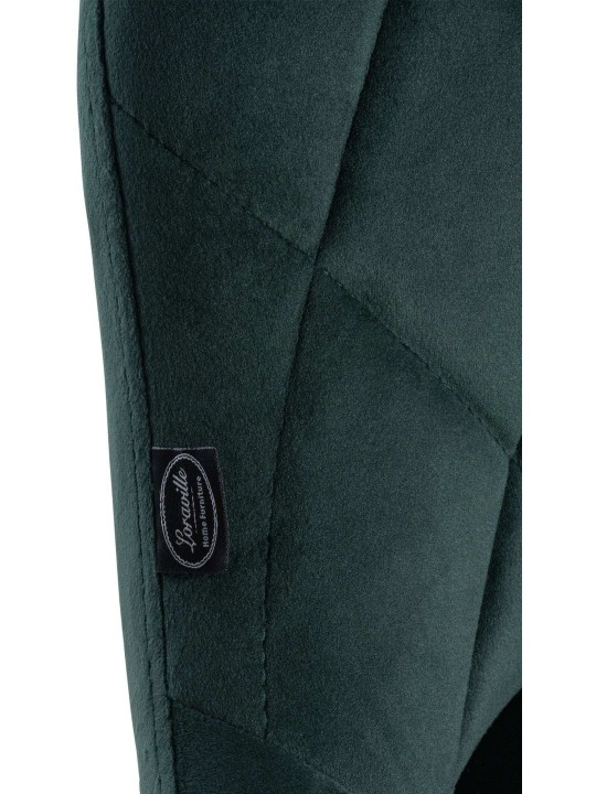 Banqueta alta Lazio veludo, verde escuro