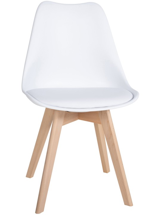 Conjunto de 6 cadeiras de jantar Ramsey, branco