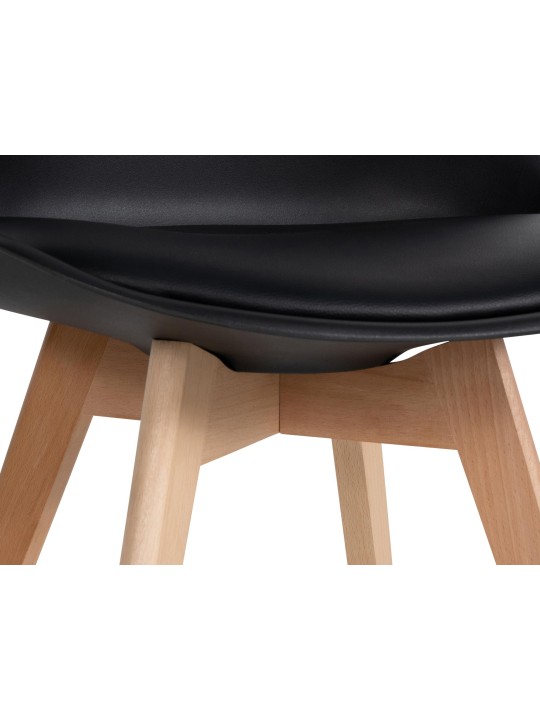 Conjunto de 6 cadeiras de jantar Ramsey, preto