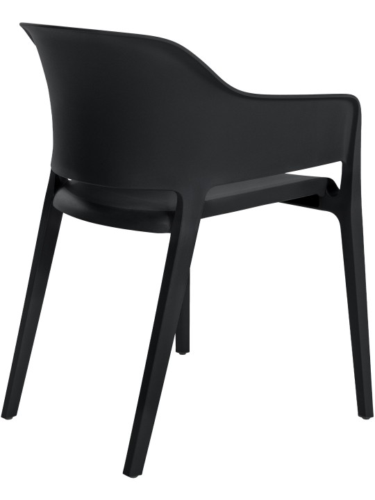 Cadeira empilhável Puebla, preto