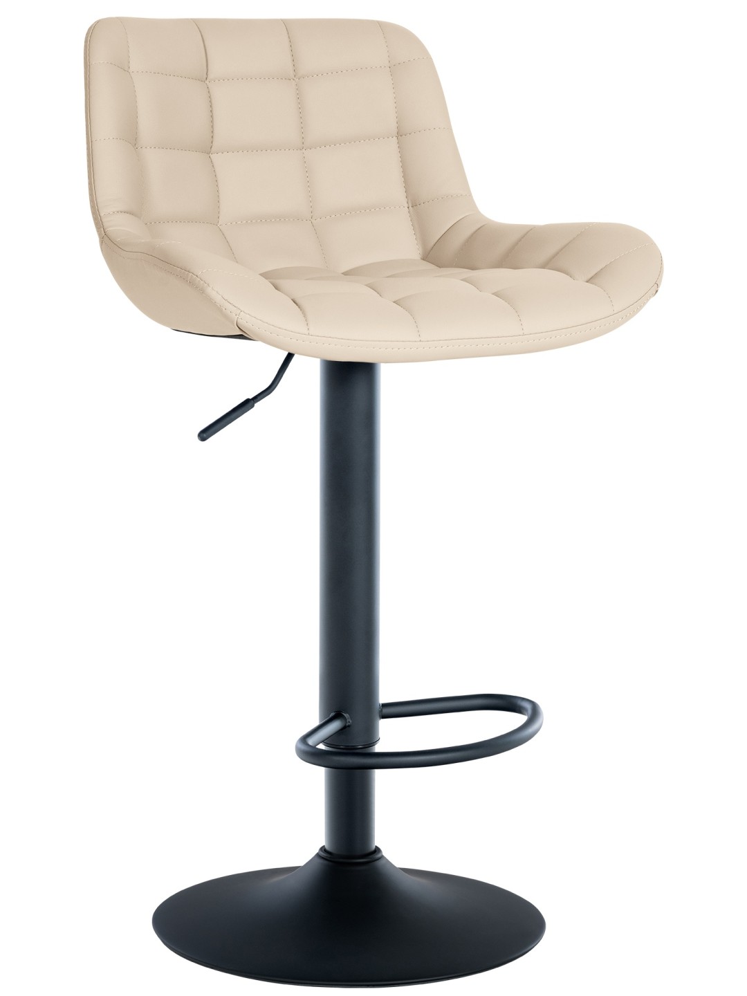 Banqueta alta Tover couro sintético, creme