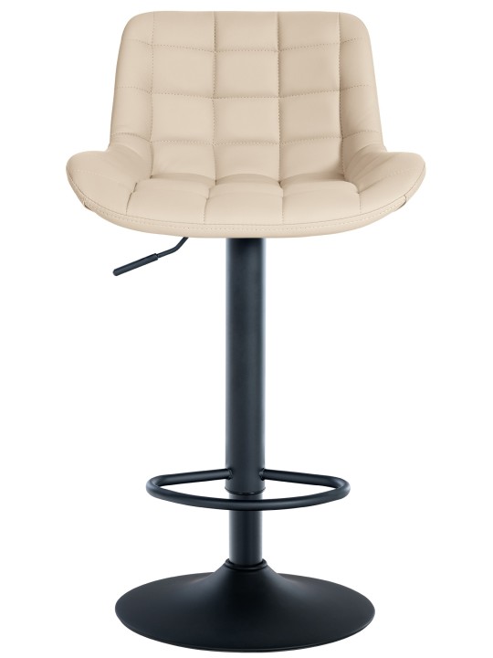 Banqueta alta Tover couro sintético, creme