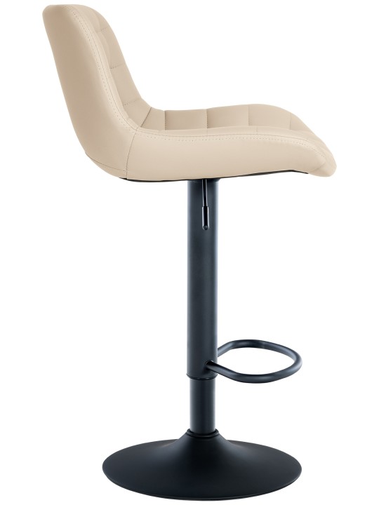 Banqueta alta Tover couro sintético, creme