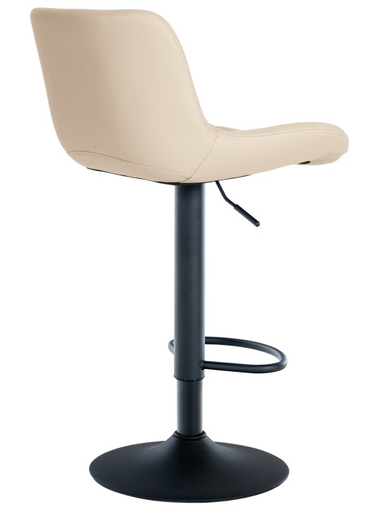 Banqueta alta Tover couro sintético, creme