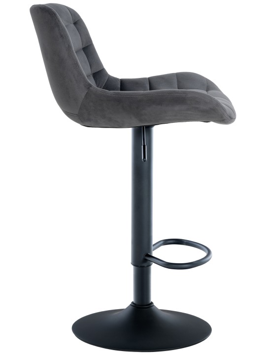 Banqueta alta Tover veludo, cinza escuro Banqueta alta Tover veludo, cinza escuro