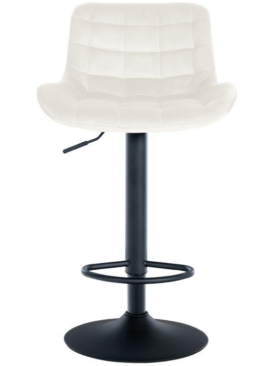 Conjunto de 2 bancos altos Tover veludo, creme