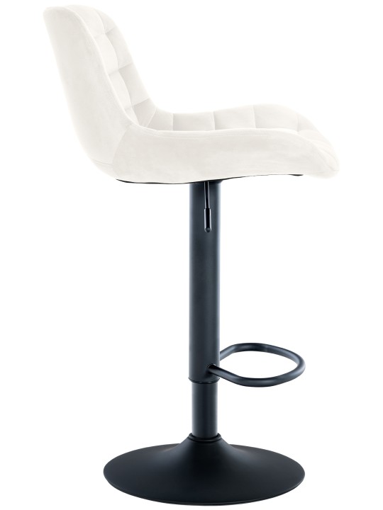 Conjunto de 2 bancos altos Tover veludo, creme