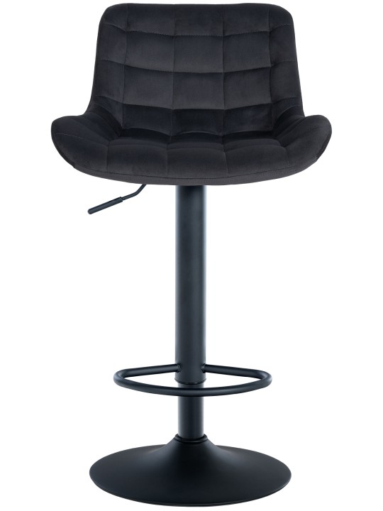 Conjunto de 2 bancos altos Tover veludo, preto Conjunto de 2 bancos altos Tover veludo, preto
