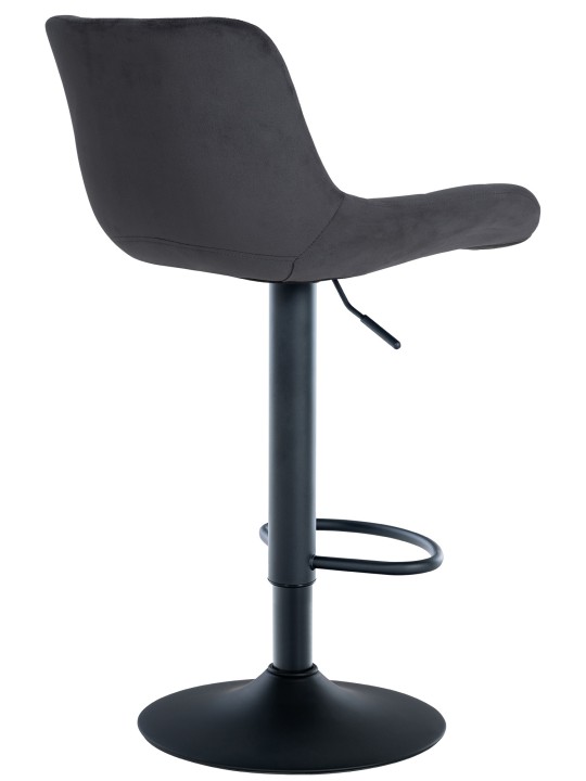 Conjunto de 2 bancos altos Tover veludo, preto Conjunto de 2 bancos altos Tover veludo, preto