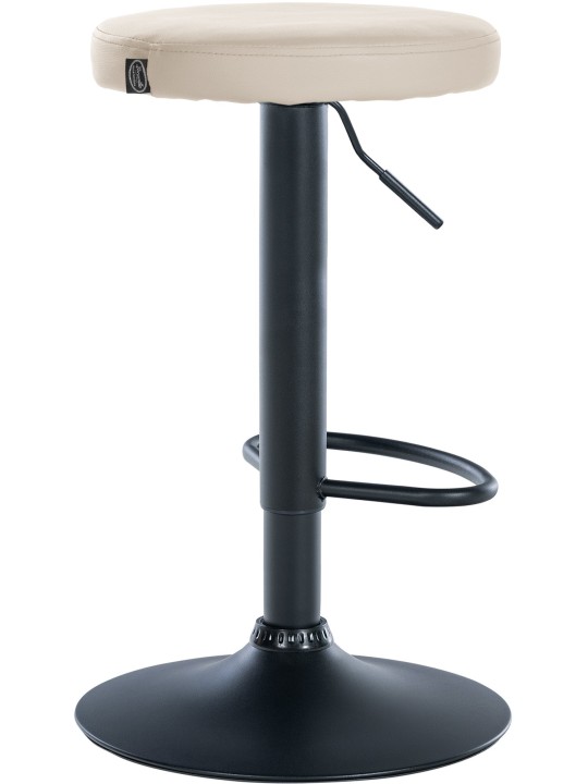 Banqueta alta Ponte couro sintético, creme