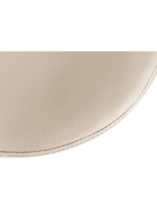 Banqueta alta Ponte couro sintético cromado, creme