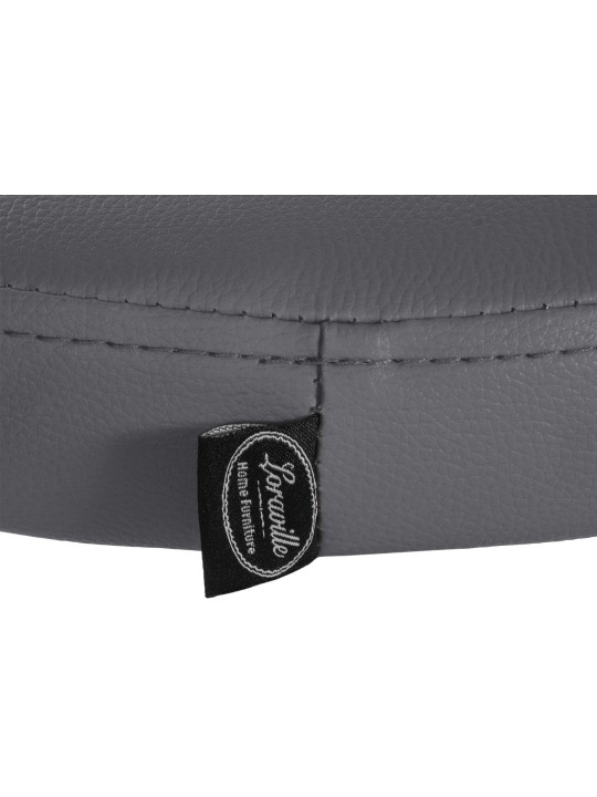 Banqueta alta Ponte couro sintético cromado, cinza Banqueta alta Ponte couro sintético cromado, cinza