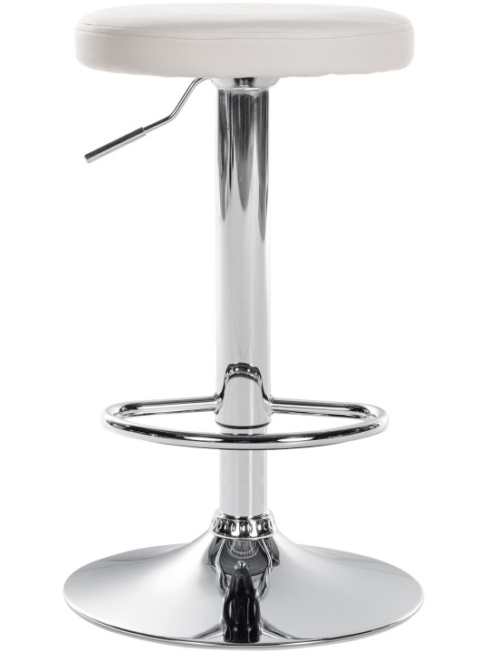 Banqueta alta Ponte couro sintético cromado, branco