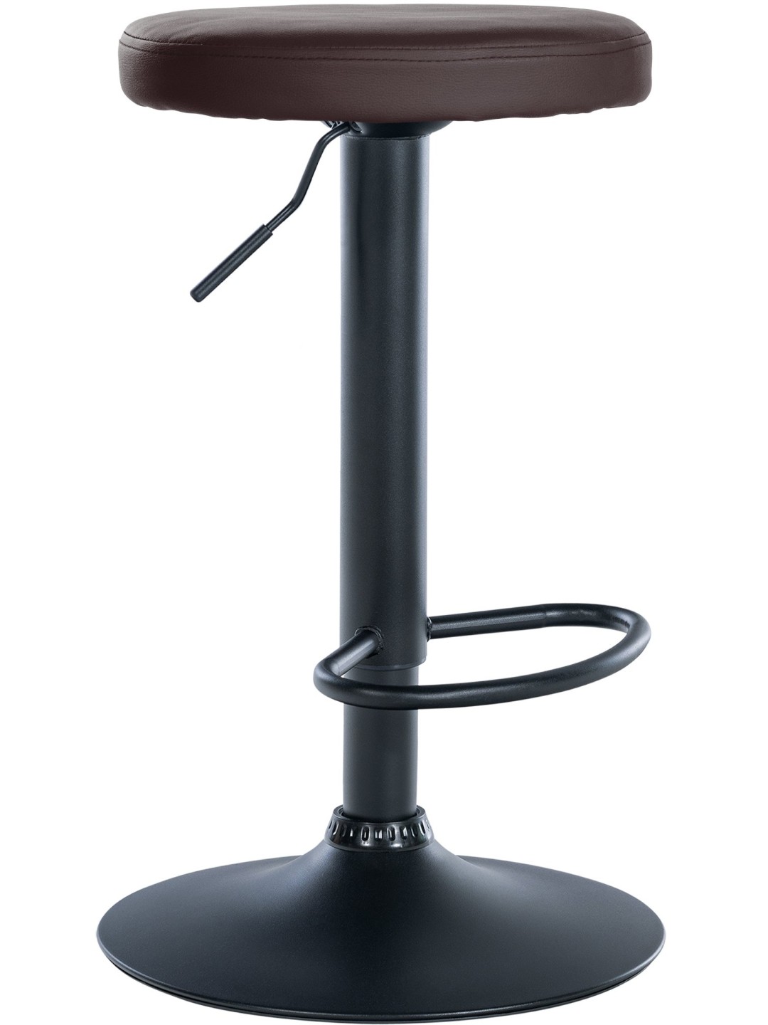 Banqueta alta Ponte couro sintético, castanho