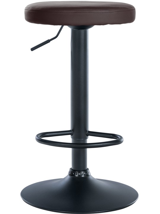 Banqueta alta Ponte couro sintético, castanho