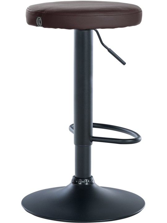 Banqueta alta Ponte couro sintético, castanho