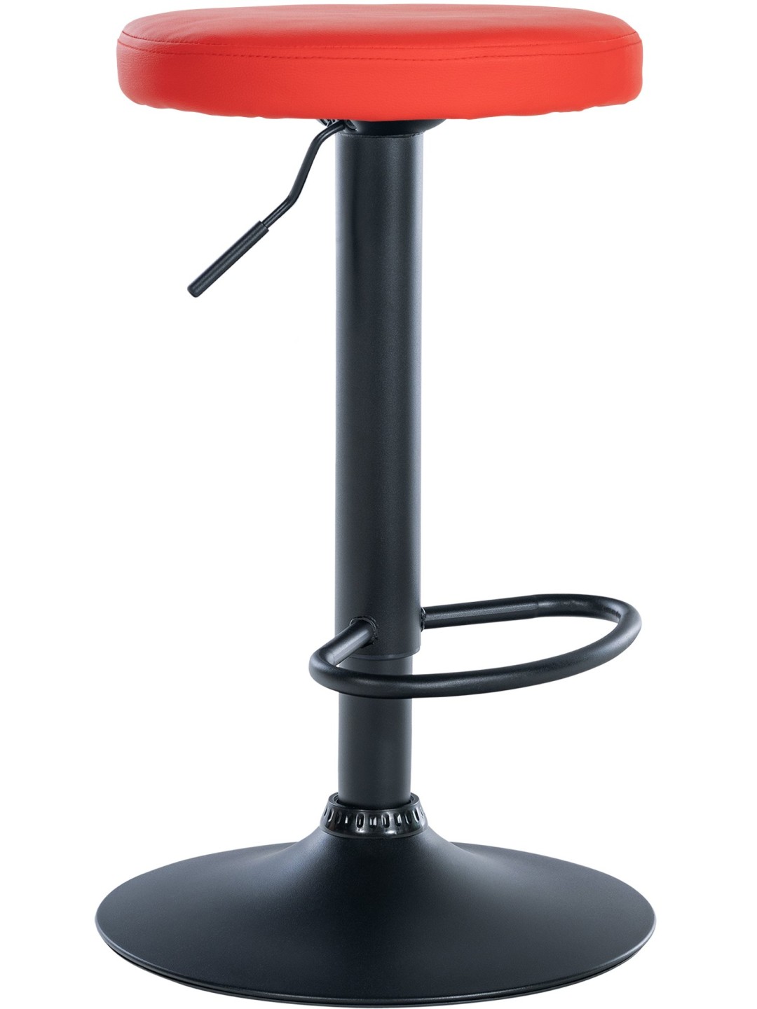 Banqueta alta Ponte couro sintético, vermelho