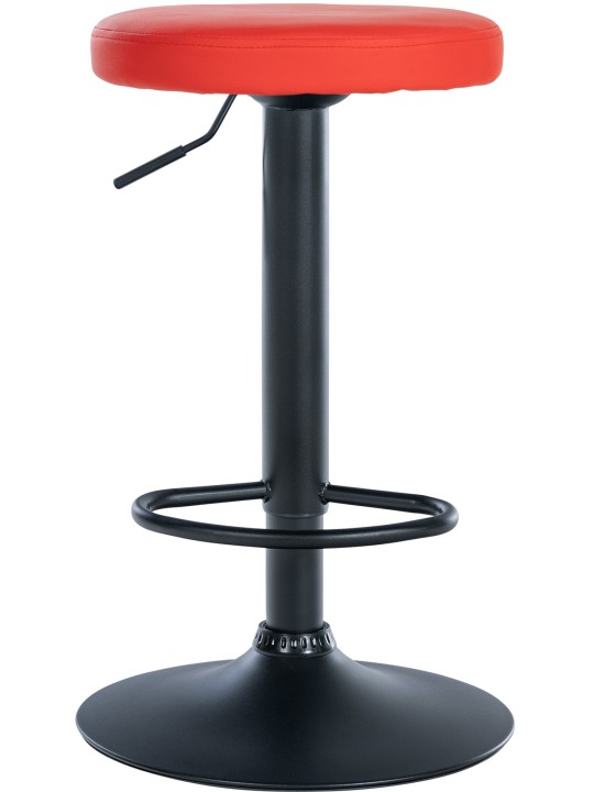 Banqueta alta Ponte couro sintético, vermelho