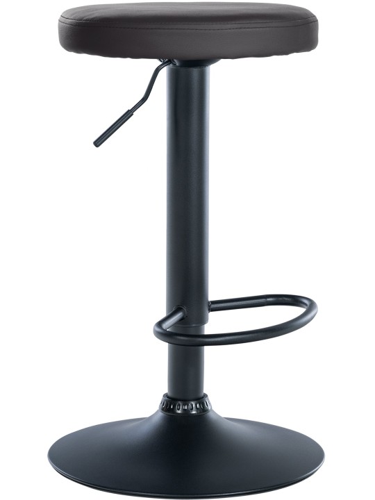 Banqueta alta Ponte couro sintético, preto