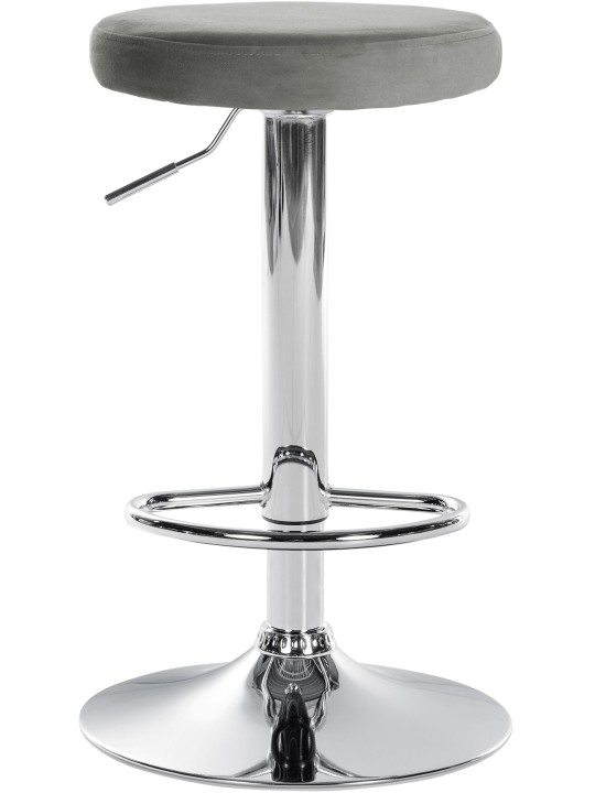 Banqueta alta Ponte veludo cromado, cinza
