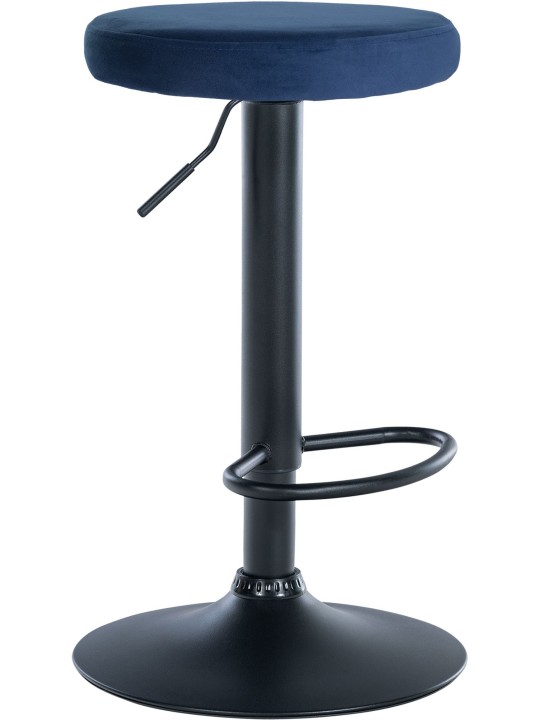 Banqueta alta Ponte veludo, azul