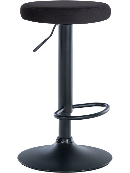 Banqueta alta Ponte veludo, preto