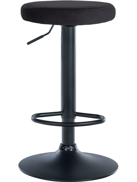 Banqueta alta Ponte veludo, preto