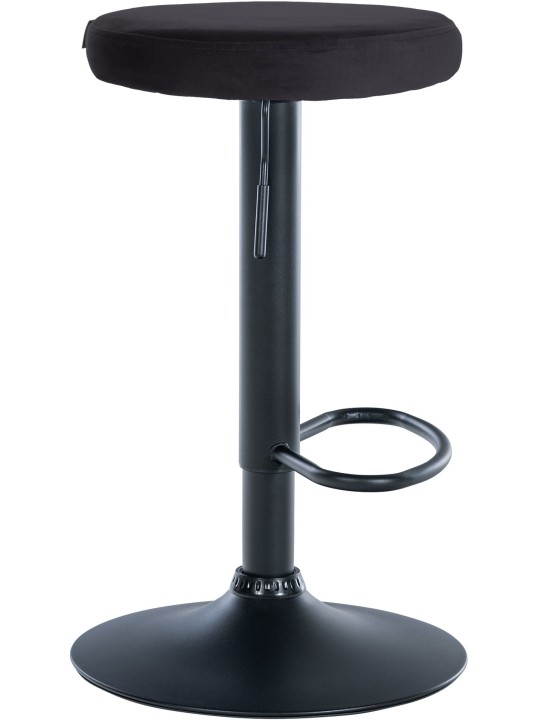 Banqueta alta Ponte veludo, preto