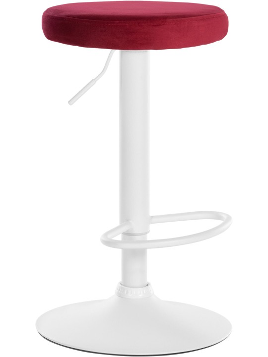 Banqueta alta Ponte veludo, vermelho