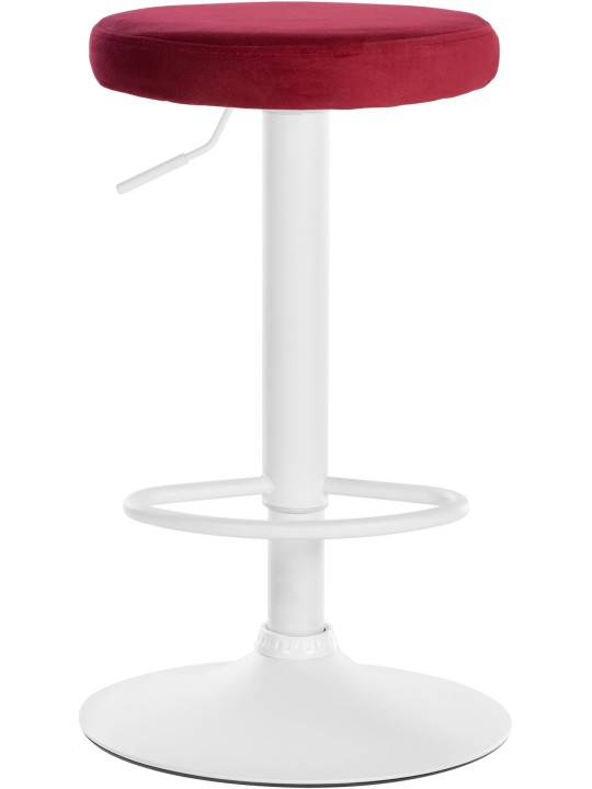 Banqueta alta Ponte veludo, vermelho