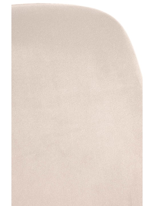 Cadeira de jantar Victoria em veludo, creme