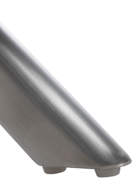 Cadeira de sala de jantar Swing veludo aço inoxidável, creme