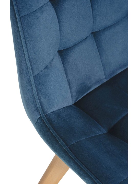 Cadeira de veludo Brook, azul