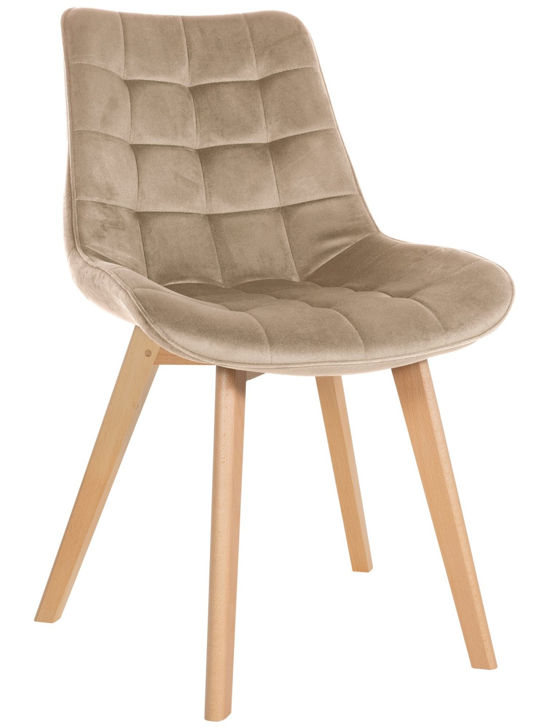 Cadeira de veludo Brook, castanho