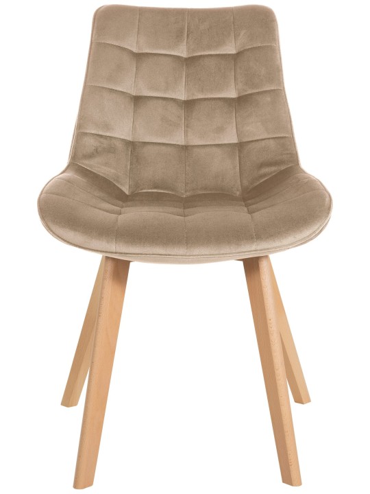 Cadeira de veludo Brook, castanho