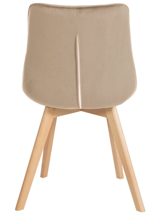 Cadeira de veludo Brook, castanho