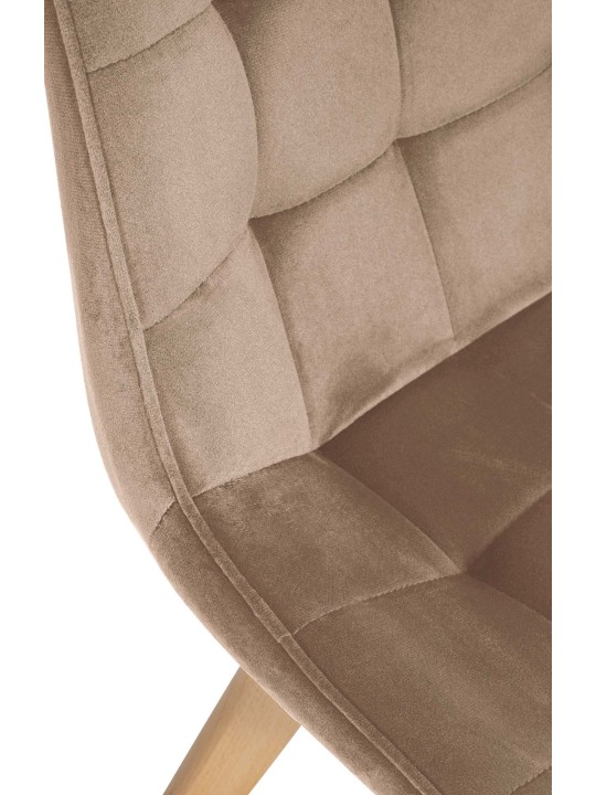 Cadeira de veludo Brook, castanho