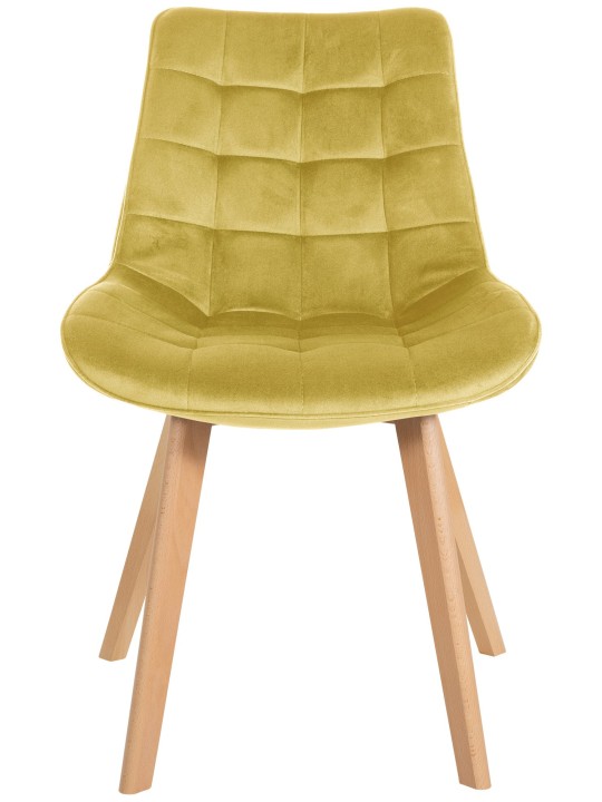 Cadeira de veludo Brook, amarelo Cadeira de veludo Brook, amarelo