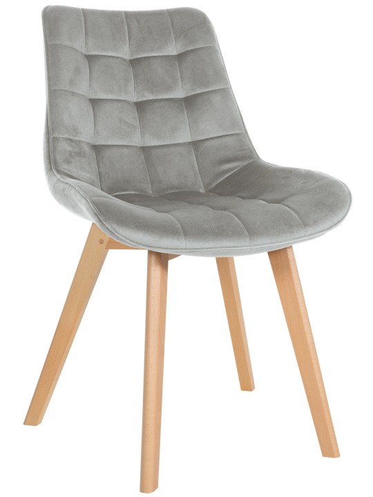 Cadeira de veludo Brook, cinza